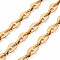 304 Stainless Steel Mariner Link Chains, with Spool, Unwelded, Nickel Free, Real 18K Gold Plated, 13.5x8x1.5mm, 6.5x4.5x2mm, about 32.81 Feet(10m)/roll