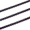 Spray Painted Stainless Steel Box Chains, Venetian Chains, with Spool, Unwelded, Indigo, 3x2.5x2mm