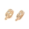 Brass Micro Pave Clear Cubic Zirconia Tube Bails, Nickel Free, Golden, 10x8x3mm, Hole: 1.4mm, Inner Diameter: 4mm