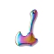 Ion Plating(IP) Stainless Steel Pendants, Axe Charms, Rainbow Color, 40x24x4mm, Hole: 1mm