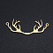 201 Stainless Steel Links connectors, Antlers, Golden, 38x15x1mm, Hole: 1.4mm