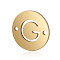 Stainless Steel Links connectors, Flat Round with Letter, Golden, Letter.G, 12x0.8mm, Hole: 0.8mm