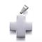 Non-Tarnish 304 Stainless Steel Pendants, with 201 Stainless Steel Snap on Bails, Cross, Stainless Steel Color, 29x25x3.5mm, Hole: 5.5x10mm