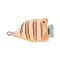 Flocking Resin Pendants, Fish, with Platinum Plated Iron Loops, Sandy Brown, 39.5x20x6.5mm, Hole: 1.8mm