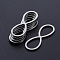 Non-Tarnish 201 Stainless Steel Links connectors, Laser Cut, Infinity, Stainless Steel Color, 26x9x1mm, Hole: 11x7mm