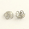 Tarnish Resistant 304 Stainless Steel 5-Petal Bead Caps, Stainless Steel Color, 10x4mm, Hole: 1mm