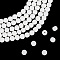 5 Strands Natural Lava Rock Round Beads Strands, Round, White, 6mm, Hole: 1mm, about 64pcs/strand, 15.15 inch(38.5cm)