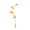 Gothic Style Demon Limb Alloy Cuff Earrings, Golden, 61mm