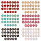 Golden Plated Alloy Enamel Charms, Enamelled Sequins, Flat Round with Alphabet, Letter A~Z, Mixed Color, 14x12x2mm, Hole: 1.5mm, 156pcs/box