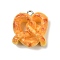 Opaque Resin Pendants, Imitate Bread, with Platinum Iron Loops, Butterfly Pastry, 22.5x20.5~21x10.5mm, Hole: 2mm