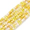 Gradient Color Electroplate Glass Bead Strands, AB Color Plated, Faceted, Cube, Yellow, 4x4x4mm, Hole: 1.2mm, about 94~97pcs/strand, 14.84~15.28 inch(37.7~38.8cm)