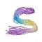 Transparent Glass Bead Strands, Segmented Multi-color Beads, Triangle, Medium Purple, 4.5x4x3.5mm, Hole: 1mm, about 134~137pcs/strand, 13.27~13.39''(33.7~34cm)
