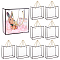 Transparent PP Plastic Gift Box, with Polyester Cord, Rectangle, Black, 20x20x9cm
