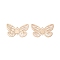 Brass Filigree Pendants, Butterfly Charms, Cadmium Free & Nickel Free & Lead Free, Light Gold, 15.5x24x0.3mm, Hole: 1.2mm