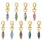 Fish Alloy Enamel Pendant Decoration, with Alloy Swivel Lobster Claw Clasps, Mixed Color, 60mm, 9pcs/set