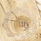 Non-Tarnish Oval with Flower Stainless Steel Pendant Necklace with Cuban Link Chains, Stainless Steel Color, 17.72 inch(45cm)