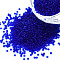 15/0 Transparent Czech Glass Seed Beads, Round, Medium Blue, 1.5x1mm, Hole: 0.5mm, about 500g/bag