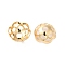 Brass Bead Caps, Cadmium Free & Nickel Free & Lead Free, Multi-Petal Flower, Real 18K Gold Plated, 16x15x7mm, Hole: 4mm