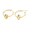 Brass Knot Hoop Earrings for Women, Cadmium Free & Lead Free, Light Gold, 30x25x10.5mm, Pin: 0.9mm