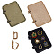 3 Sets 3 Colors Velvet Badge Armband Patch Display Board, Badge Armband Patch Organizer, with Plastic Clasp, Mixed Color, 266x188x5mm, 1 set/color
