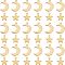 304 Stainless Steel Charms & Pendants, Star/Moon, Golden, 11.5~16x9.5~11x0.9~1mm, Hole: 1.4mm, 40pcs/box