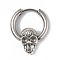 304 Stainless Steel Hoop Earrings Finding, Rhinestone Setting with Zinc Alloy Skull Beads, Antique Silver & Stainless Steel Color, 20mm, Pin: 1mm, Fit for 2.5mm Rhinestone