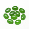Natural Malaysia Jade Cabochons, Dyed, Oval, Lime Green, 18x13x5mm