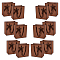 NBEADS 12 Pcs Paper Bags with Handle, Gift Bags with Ribbon Bowknot 5.51x2.76x5.91 Inch Party Favor Bags Goodie Bags for Christmas Business Shopping Wedding Birthday Party Supplies, Coffee