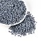 Glass Seed Beads, Ceylon, Round, Dark Gray, 3mm, Hole: 1mm, about 10000pcs/pound