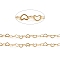 Brass Heart Link Chains, with Spool, Soldered, Long-Lasting Plated, Real 18K Gold Plated, 6x8x0.5mm, about 32.8 Feet(10m)/roll