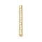 304 Stainless Steel Micro Pave Clear Cubic Zirconia Pendants, Ion Plating(IP), Column Charms, Golden, 50x6mm, Hole: 3mm