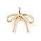 Brass Pendants, Bowknot Charms, Long-Lasting Plated, Cadmium Free & Lead Free, Rack Plating, Real 14K Gold Plated, 21x22.5x3.5mm, Hole: 3.8mm