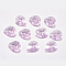 Faceted Glass Rhinestone Pendants, Imitation Austrian Crystal, teardrop, Light Rose, 8x6x4mm, Hole: 1mm