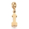 Ion Plating(IP) 304 Stainless Steel Pendants, with Tube Bails, Manual Polishing, Arrow, Golden, 15.5mm, Pendant: 11.2x3.5x1.8mm, Hole: 2.5mm