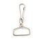 Iron Swivel Clasps, Rectangle, Platinum, 60mm, Pendant: 29x29.5x7.5mm