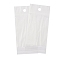 Rectangle OPP Cellophane Bags, Top Self Seal Bags with Hanging Hole, White, 12x5x0.01cm, Hole: 7mm