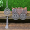 Alloy with Crystal Rhinestone Pendant Necklaces & Dangle Earrings Sets, Antique Silver, Teardrop, Earring: 56mm