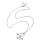 Tarnish Resistant 304 Stainless Steel Braided Macrame Pouch Empty Stone Holder for Pendant Necklace Making, Nets Necklace Making with Lobster Claw Clasps and Copper Wire, Stainless Steel Color, 19.49 inch(49.5cm)