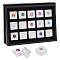 BENECREAT 15 Pack Gemstone Display Box, White Diamond Display Case Jewelry Box Container with Clear Window for Treat, Gems, Coins, Diamond, Gift Packing, 1.1x0.65inch