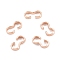 Brass Quick Link Connectors, Chain Findings, Number 3 Shaped Clasps, Long-Lasting Plated, Real Rose Gold Plated, Real Rose Gold Plated, 6.8x3x0.9mm, Inner Diameter: 6x2.4mm