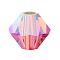 Preciosa® Crystal Beads, Czech Crystal, Bicone(451 69 302 Rondelle), 70010 20000 Rose AB 2x, 6mm, Hole: 1mm