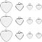 304 Stainless Steel Pendants, Heart, Including Container, Stainless Steel Color, 12x10x2mm, Hole: 1.8mm, 90pcs/box