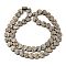 Electroplated Natural Lava Rock Beads Strands, Heart, Antique Golden Plated, 6x6.5x2.5mm, Hole: 1mm, about 74pcs/strand, 15.75''~16.14''(40~41cm)