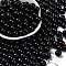 Opaque Colours Glass Seed Beads, Round, Black, 8x7.5mm, Hole: 1.6mm, about 681pcs/pound