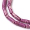 Synthetic Imperial Jasper Beads Strands, Dyed, Column, Medium Orchid, 13~15x4.5mm, Hole: 1mm, about 28~29pcs/strand, 14.96 inch(38cm)