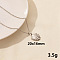 304 Stainless Steel Shell Shape Pendant Necklaces, Cable Chain Necklaces for Women