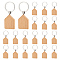 Wooden Keychain, with Iron Ring, Pentagon, BurlyWood, 8cm