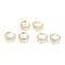 Brass Micro Pave Clear Cubic Zirconia Huggie Hoop Earrings, Long-Lasting Plated, Ring, Real 18K Gold Plated, 13x3mm, Pin: 0.8mm