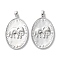 Brass Pendants, Cadmium Free & Nickel Free & Lead Free, Oval with Elephant Charms, Real Platinum Plated, 23.5x13.5x3mm, Hole: 3x2mm