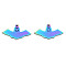 Ion Plating(IP) 201 Stainless Steel Pendants, Halloween Style, Bat, Rainbow Color, 14x25x1mm, Hole: 1.4mm